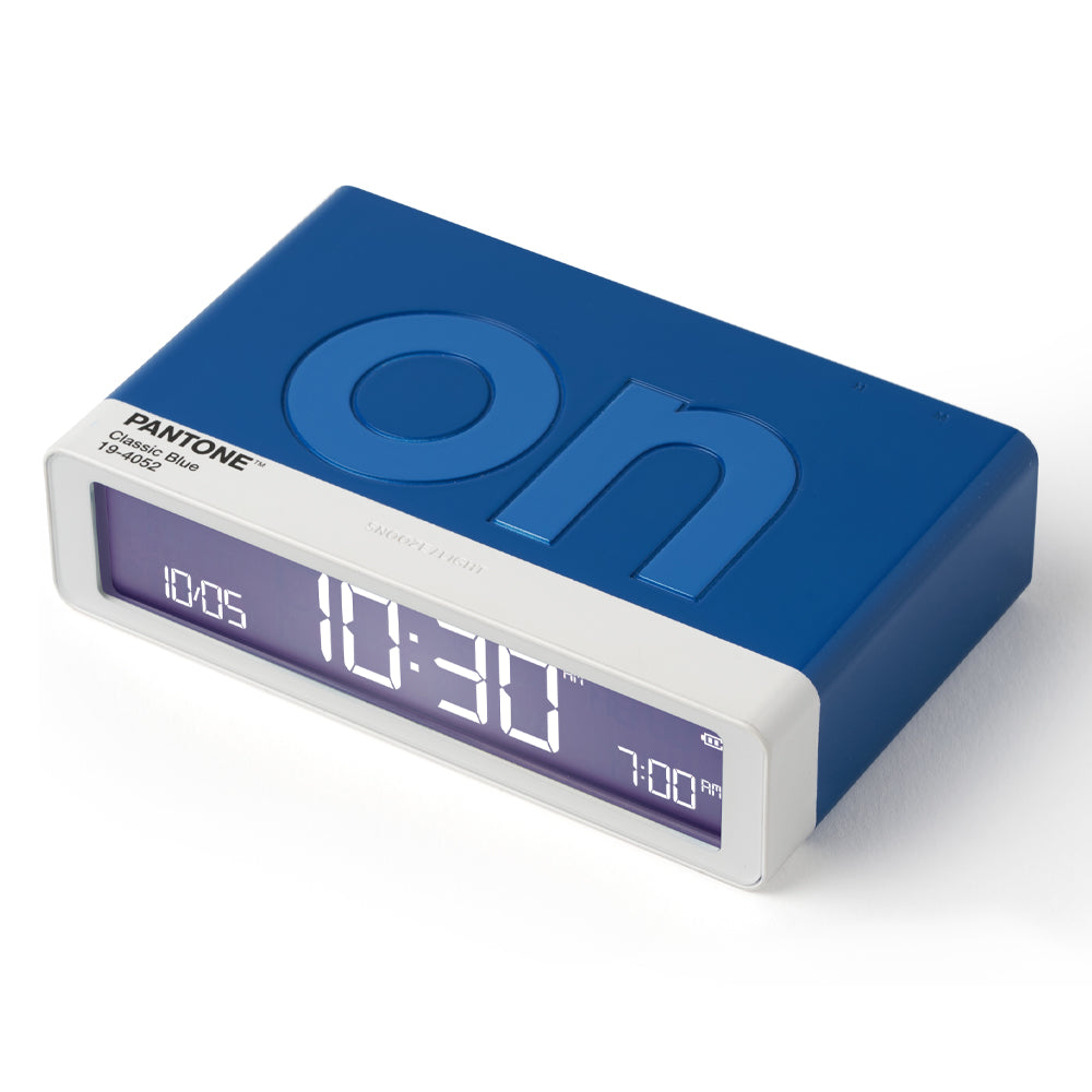 Clocks: Lexon Flip Classic Reversible Alarm Clock PANTONE - Classic Blue