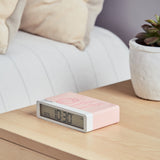 Clocks: Lexon Flip Classic Reversible Alarm Clock PANTONE - Rose Pink