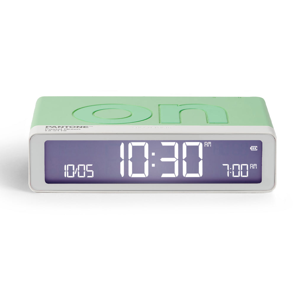 Clocks: Lexon Flip Classic Reversible Alarm Clock PANTONE - Green