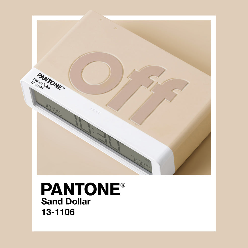 Clocks: Lexon Flip Classic Reversible Alarm Clock PANTONE - Sand