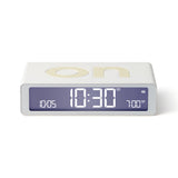 Clocks: Lexon Flip Classic Reversible Alarm Clock - White