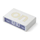 Clocks: Lexon Flip Classic Reversible Alarm Clock - White
