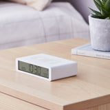 Clocks: Lexon Flip Classic Reversible Alarm Clock - White