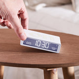 Clocks: Lexon Flip Classic Reversible Alarm Clock - White