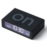 Clocks: Lexon Flip Mini Reversible Alarm Clock - Black