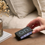 Clocks: Lexon Flip Mini Reversible Alarm Clock - Black