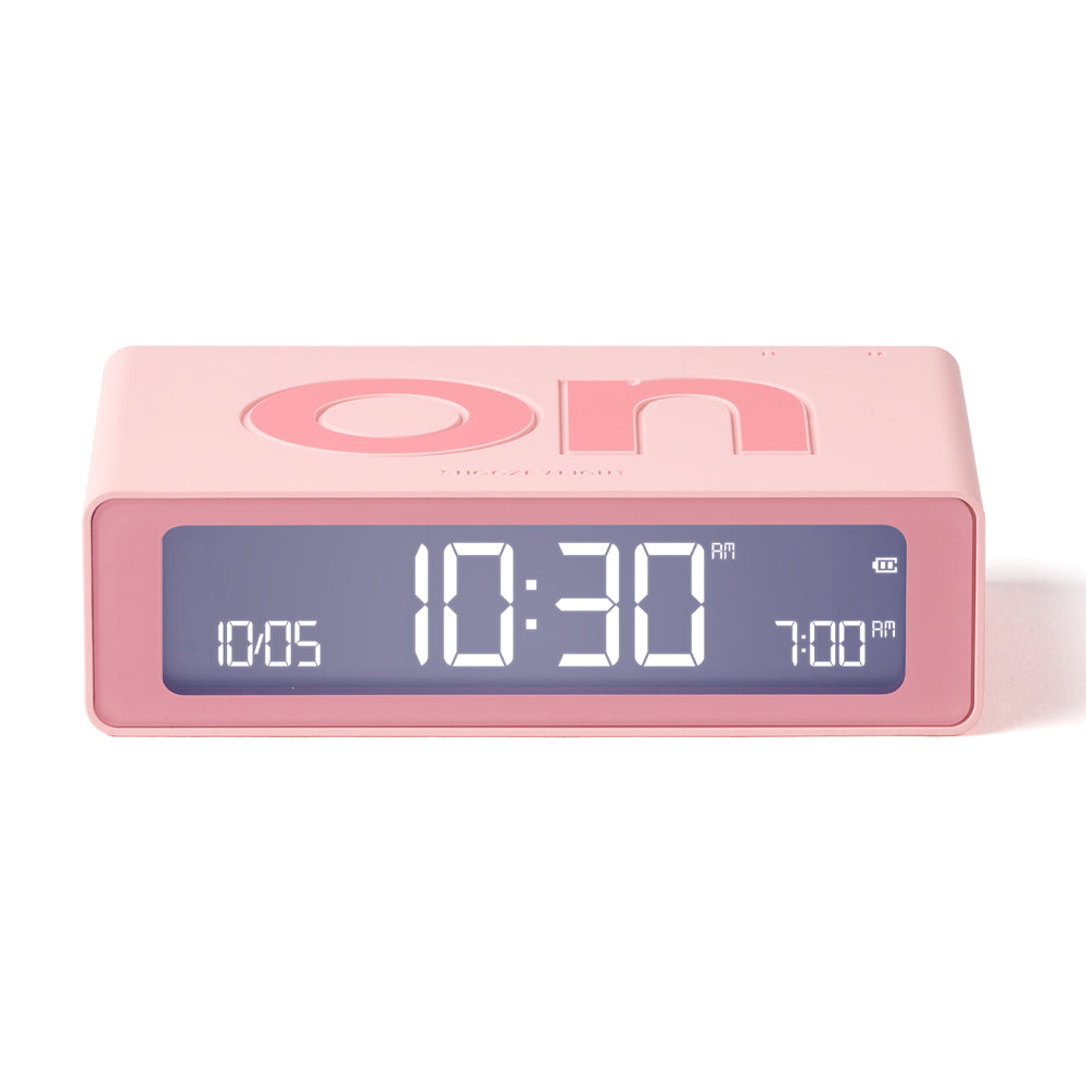 Clocks: Lexon Flip Mini Reversible Alarm Clock - Pink