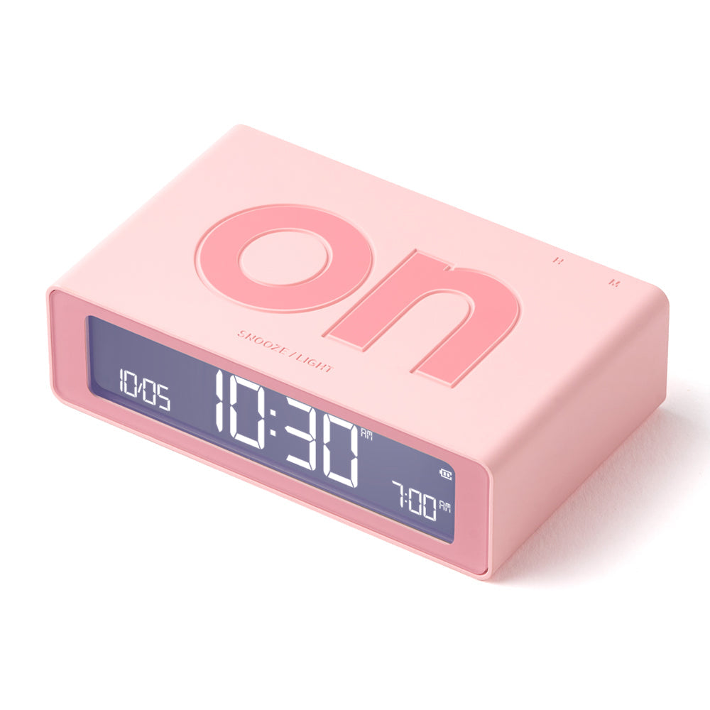 Clocks: Lexon Flip Mini Reversible Alarm Clock - Pink