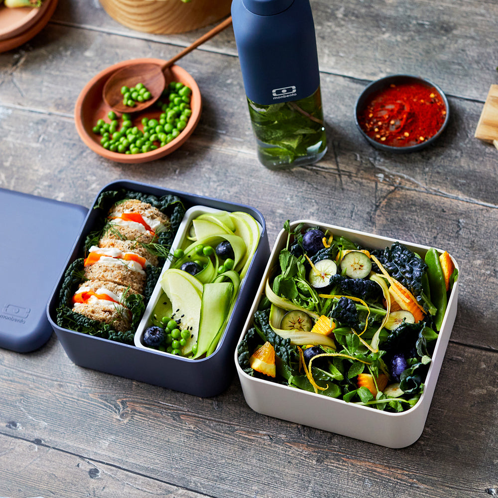 Monbento Mb Square Bento Box - Blue Natural