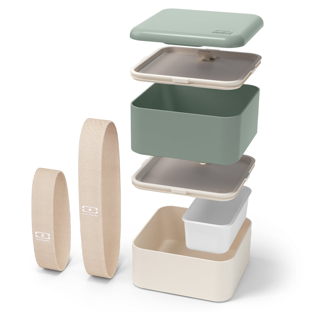 Monbento Mb Square Bento Box - Bi-Colour Green