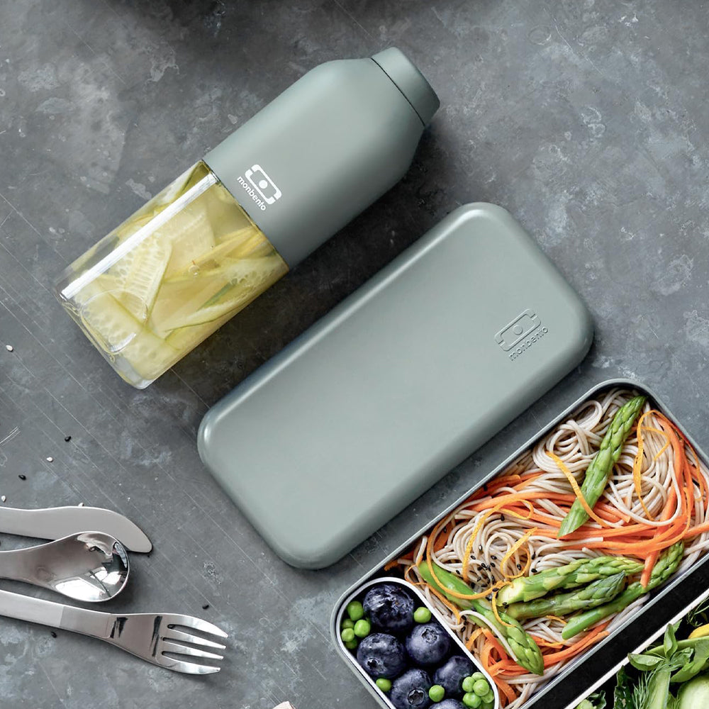 Monbento Mb Positive M Reusable Water Bottle - Green Natural