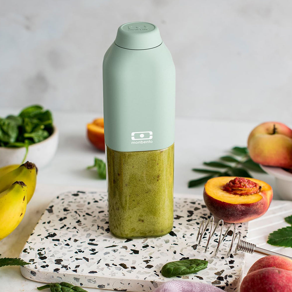 Monbento Mb Positive M Reusable Water Bottle - Green Natural