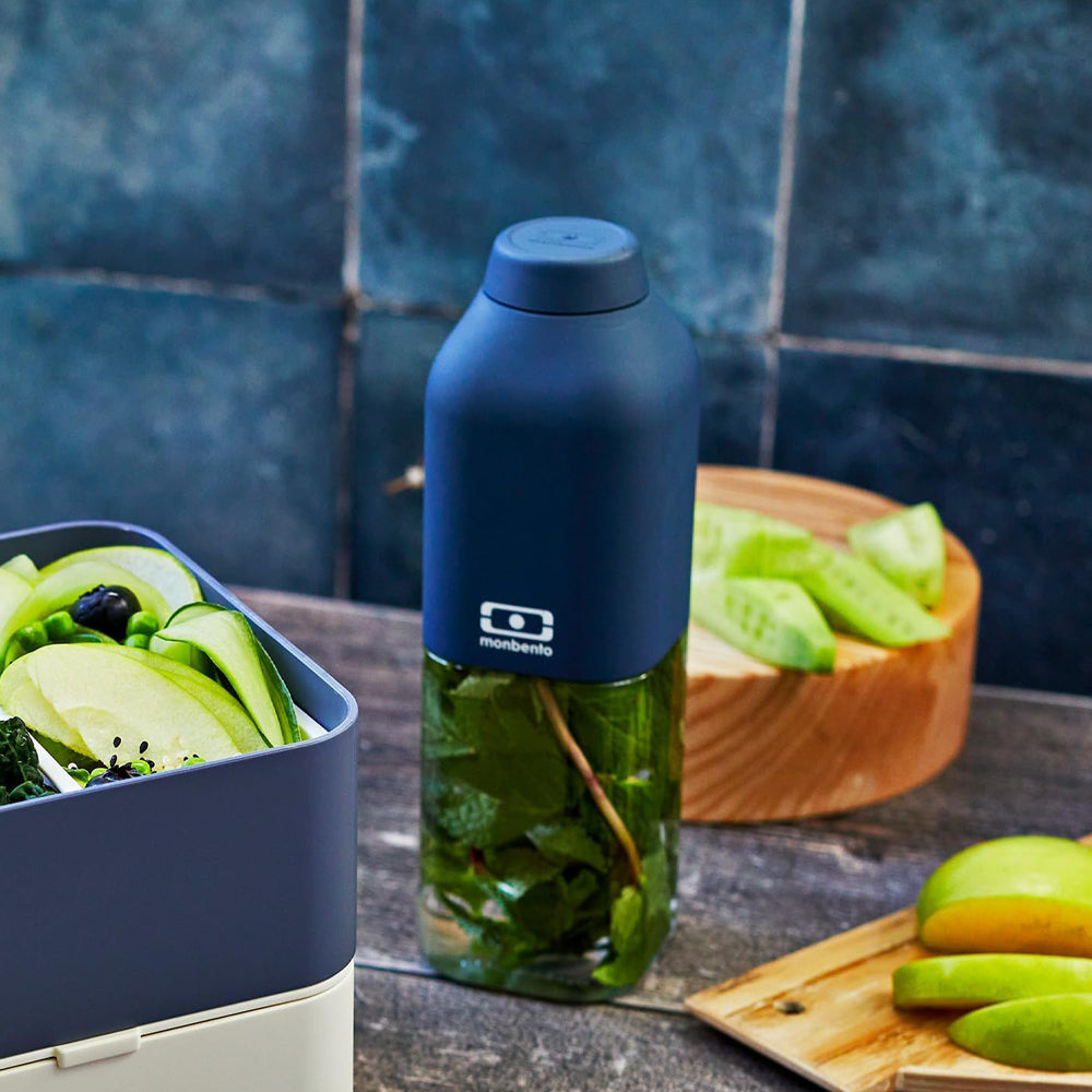 Monbento Mb Positive M Reusable Water Bottle - Blue Infinity