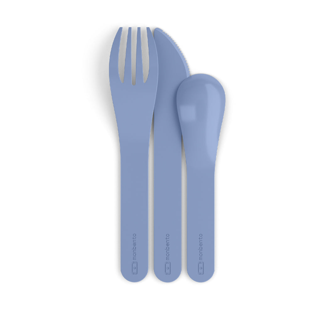Monbento Mb Pocket Plastic Cutlery Set - Colour Blue Infinity