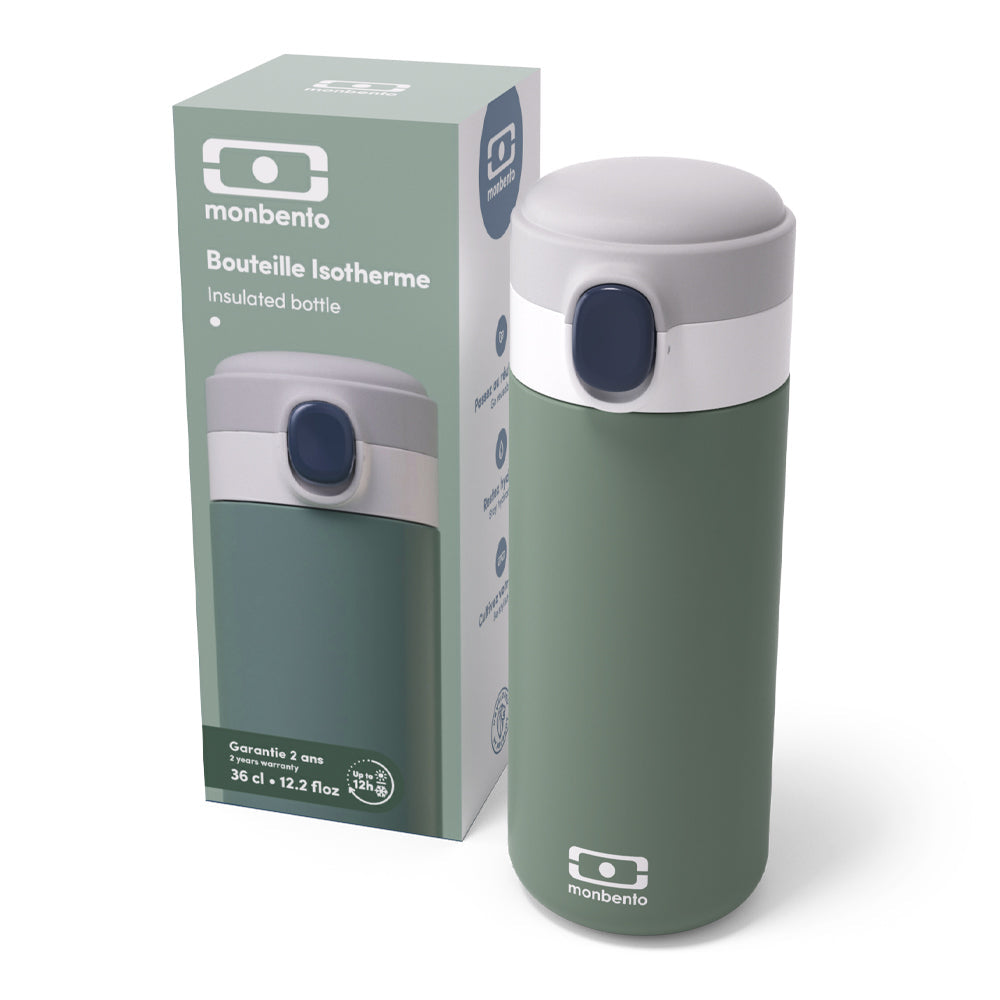 Monbento Mb Pop Insulated Bottle - Green Natural
