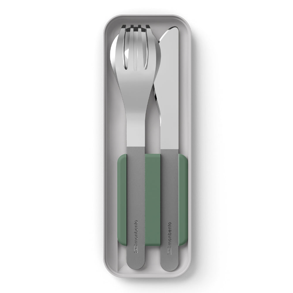 Monbento Mb Slim Box - Trio Knife - Green Natural