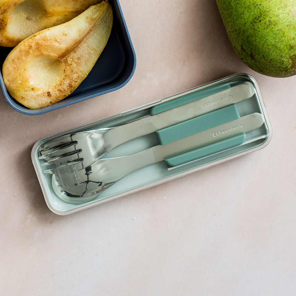 Monbento Mb Slim Box - Trio Knife - Green Natural