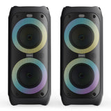 Bluetooth Speakers: Majority PS200 -Bundled Party Speaker 100w Bluetooth Karaoke-DJ-Party-PA System - Black