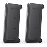 Bluetooth Speakers: Majority PS200 -Bundled Party Speaker 100w Bluetooth Karaoke-DJ-Party-PA System - Black