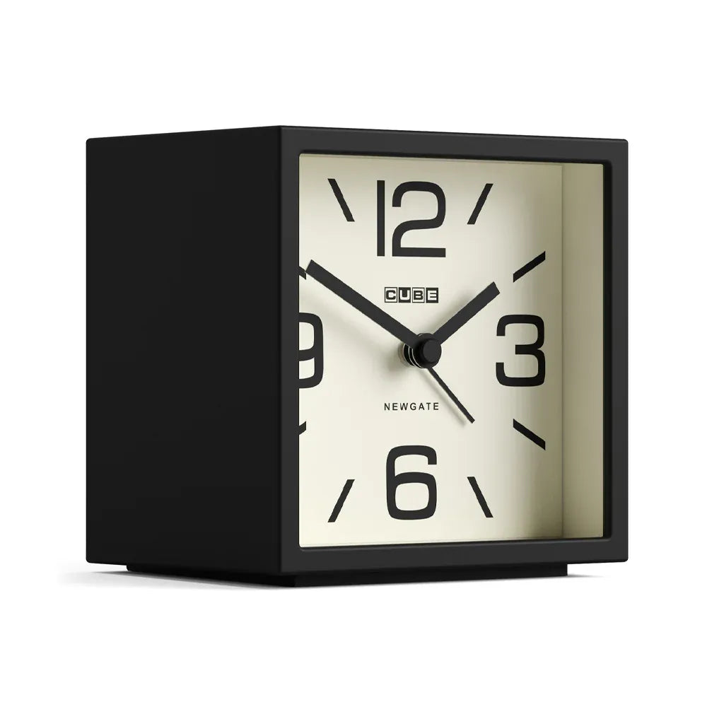 Newgate Cube Mantel Clock-Black
