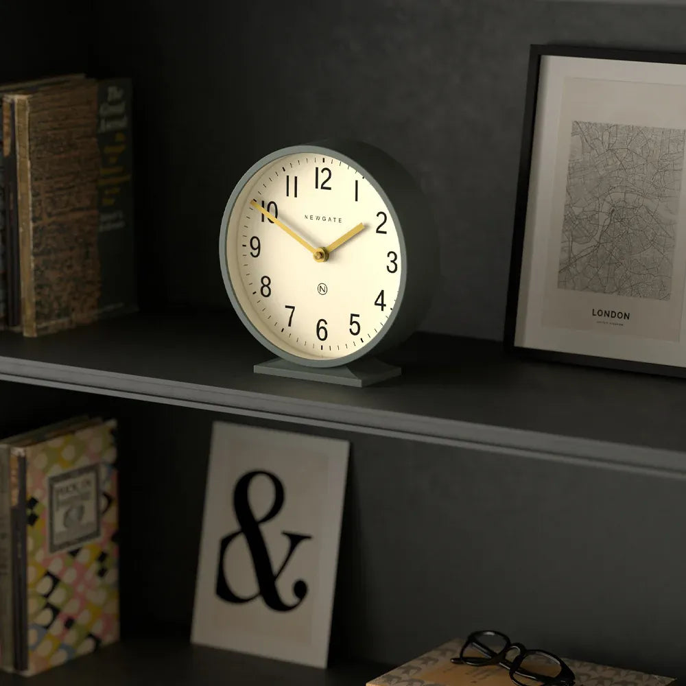 Newgate Q Mantel Clock-Asparagus Green