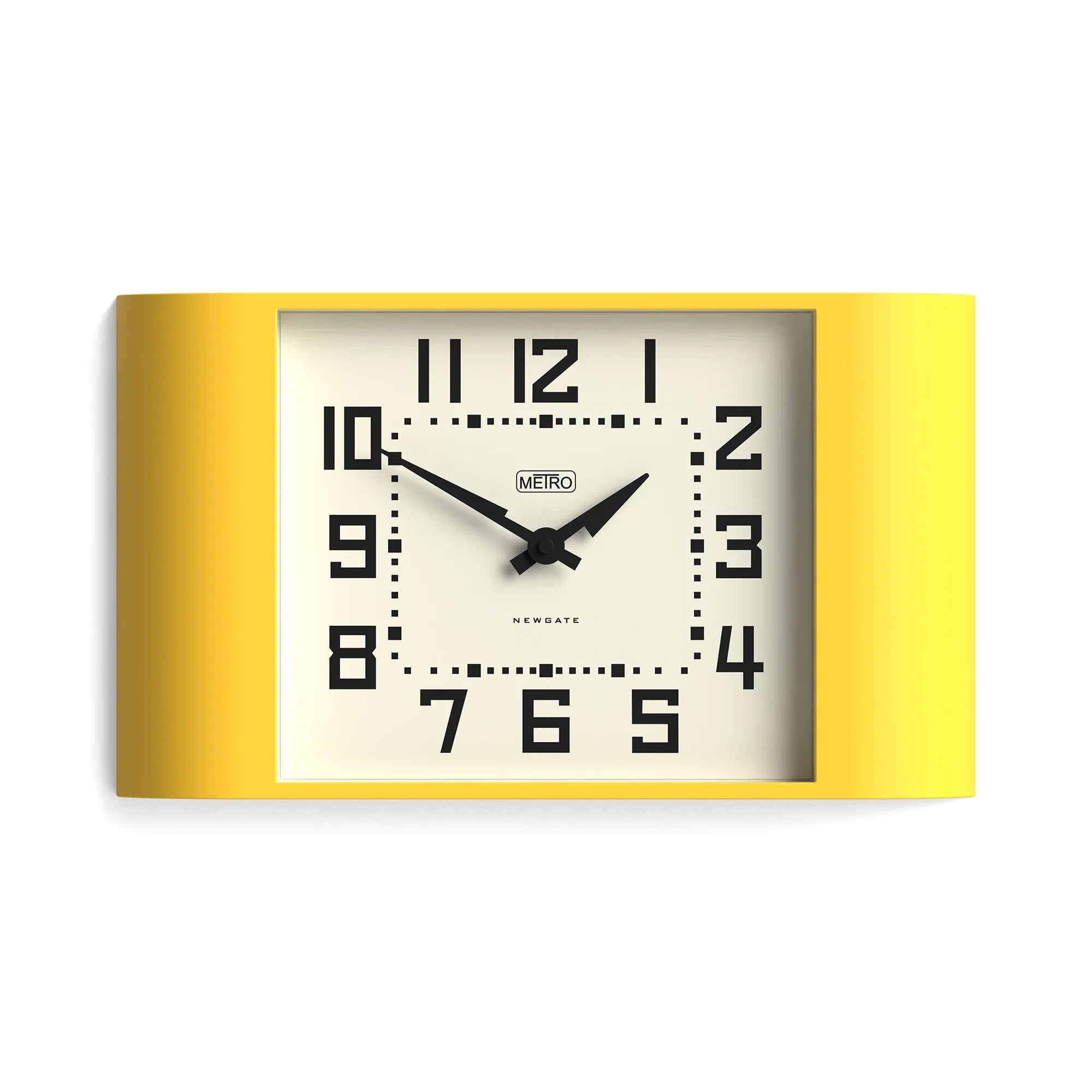 Newgate Metro Wall Clock-Yellow
