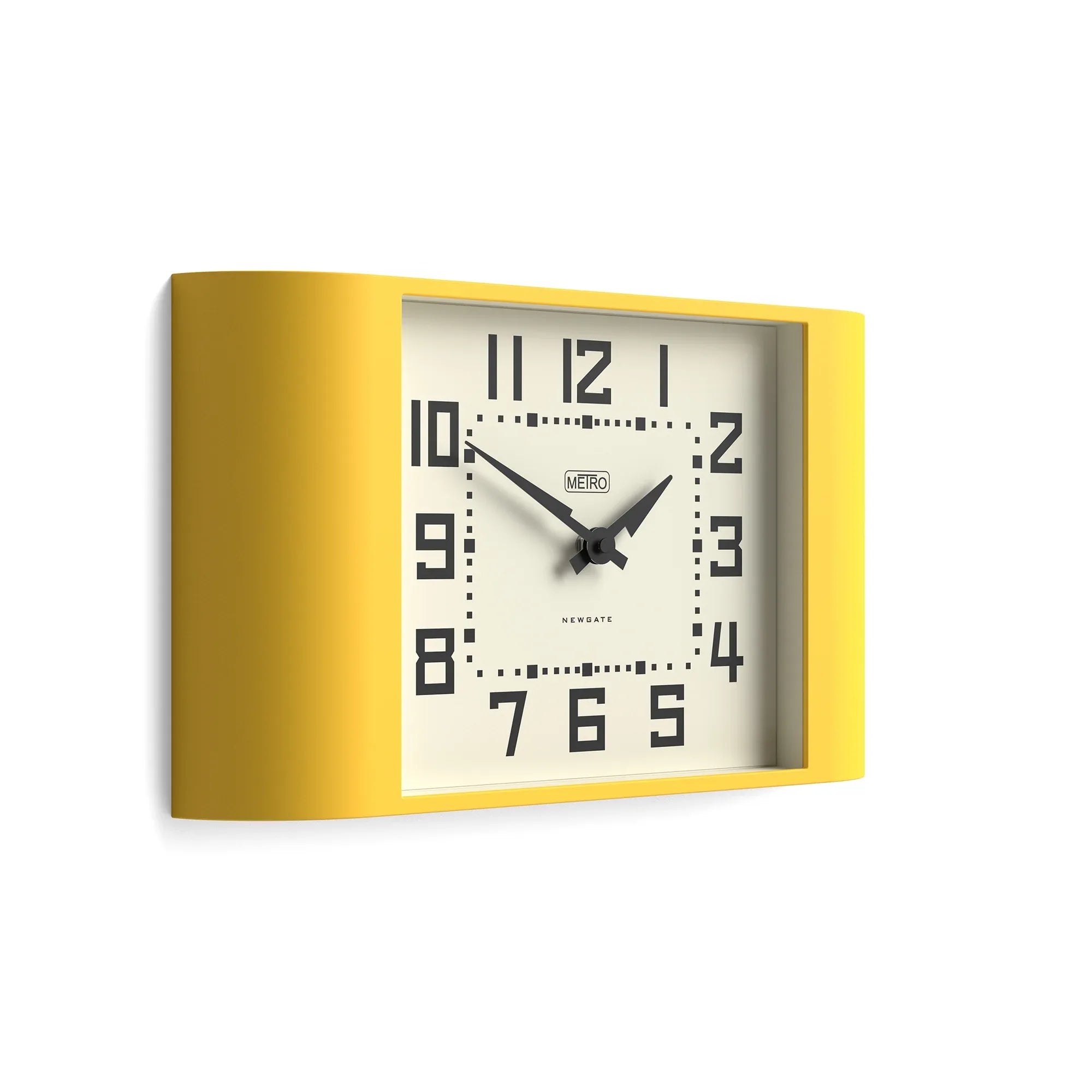 Newgate Metro Wall Clock-Yellow