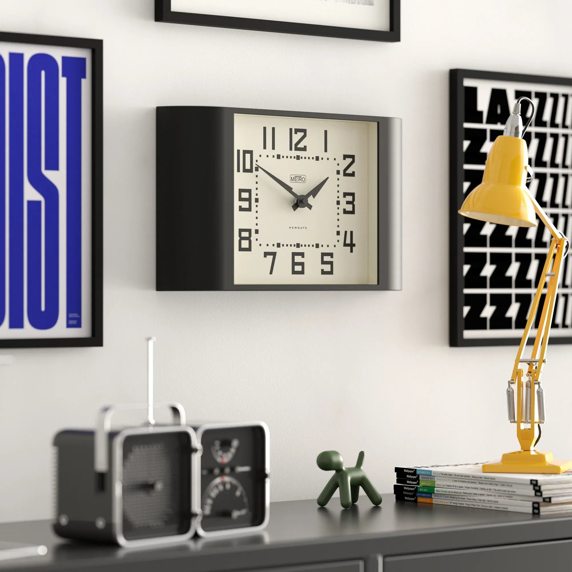 Newgate Metro Wall Clock-Black
