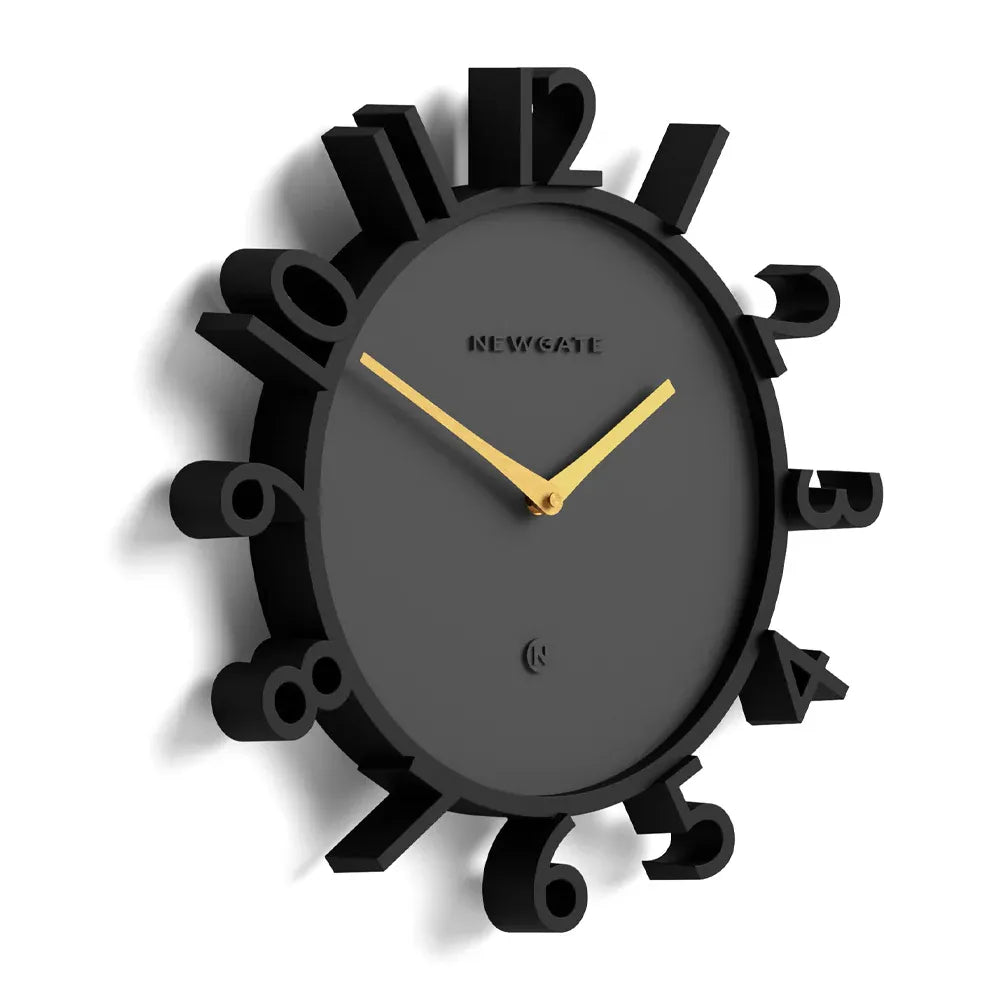 Newgate Monorail Wall Clock-Black