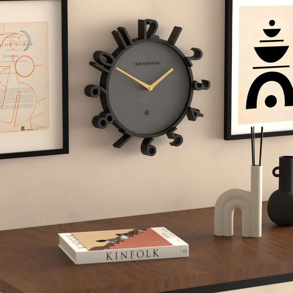 Newgate Monorail Wall Clock-Black
