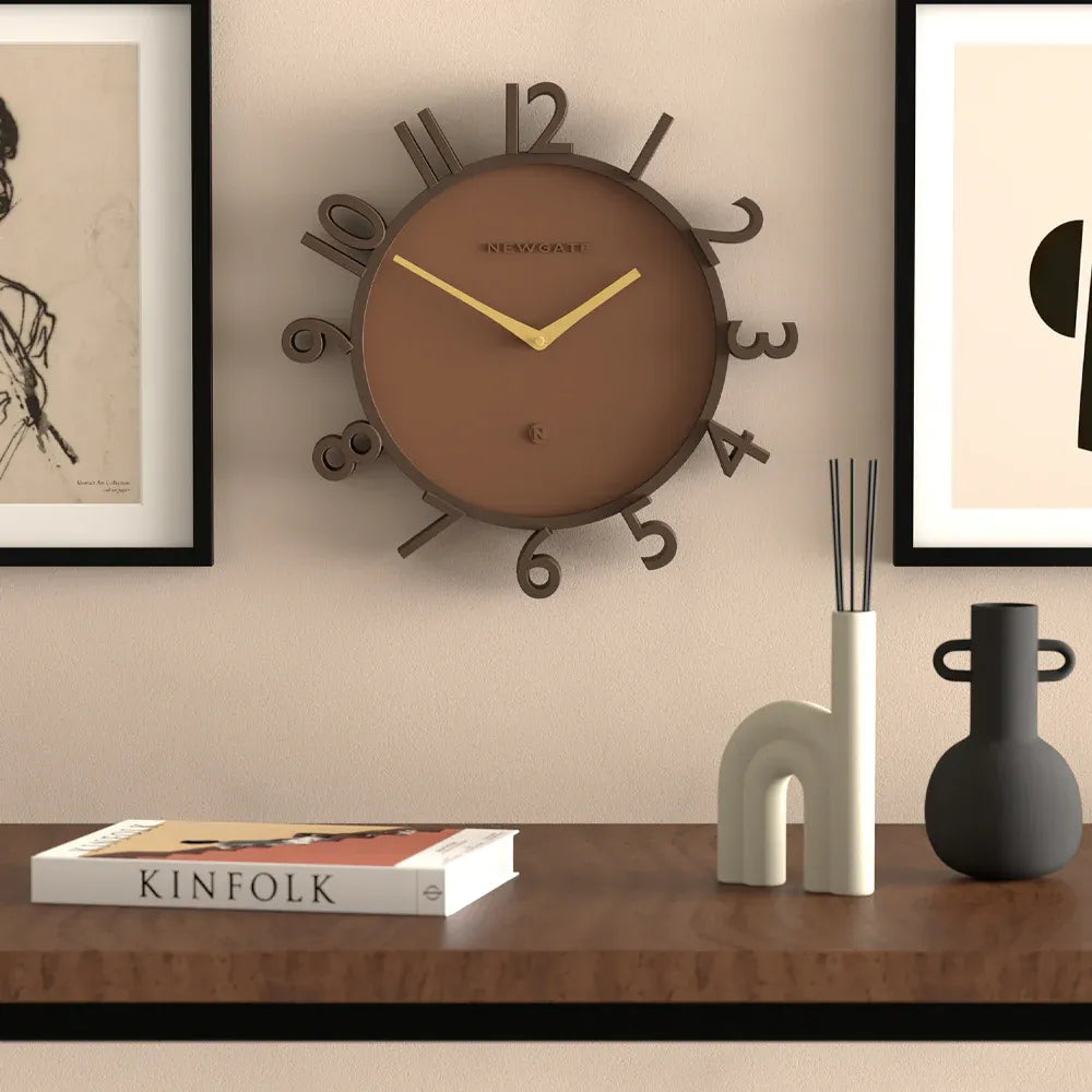 Newgate Monorail Wall Clock-Brown