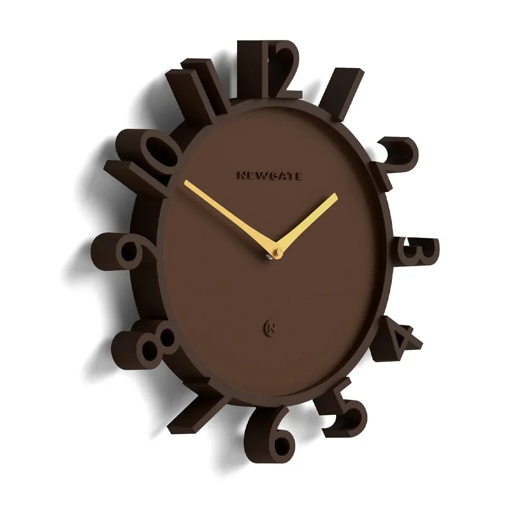 Newgate Monorail Wall Clock-Brown