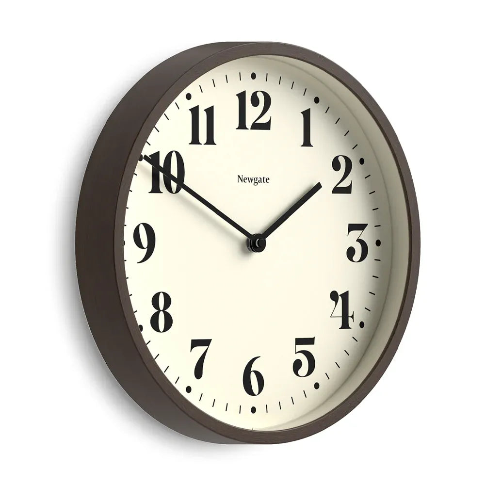 Newgate Number Four Theatre Wall Clock-Faux Dark Wood