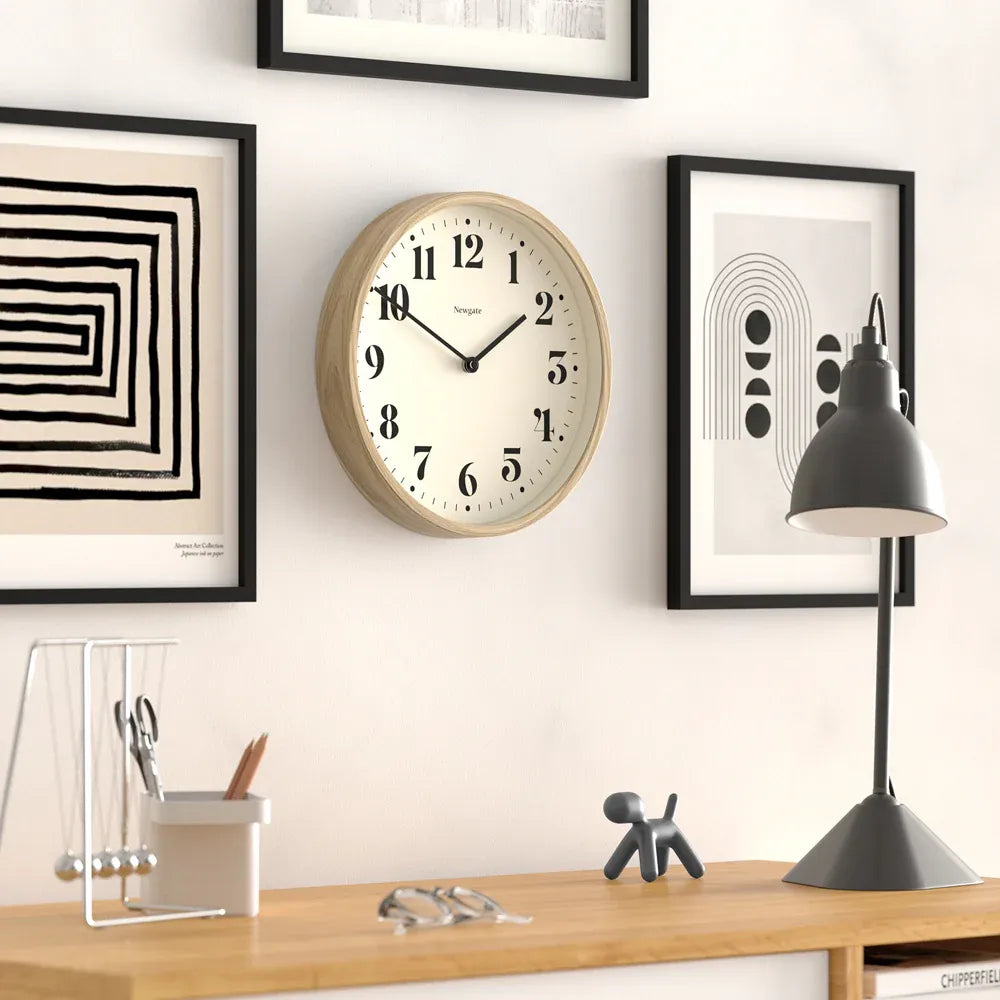 Newgate Number Four Theatre Wall Clock-Faux Wood