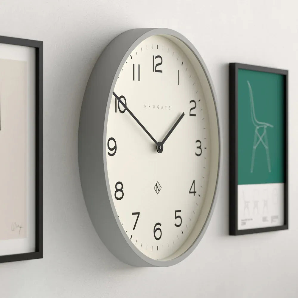 Newgate Number Two Echo Wall Clock-Posh Grey