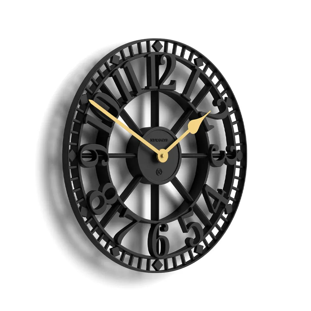 Newgate Warehouse Wall Clock-Black