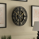 Newgate Warehouse Wall Clock-Black
