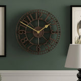 Newgate Warehouse Wall Clock-Mocha Brown