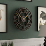 Newgate Warehouse Wall Clock-Mocha Brown