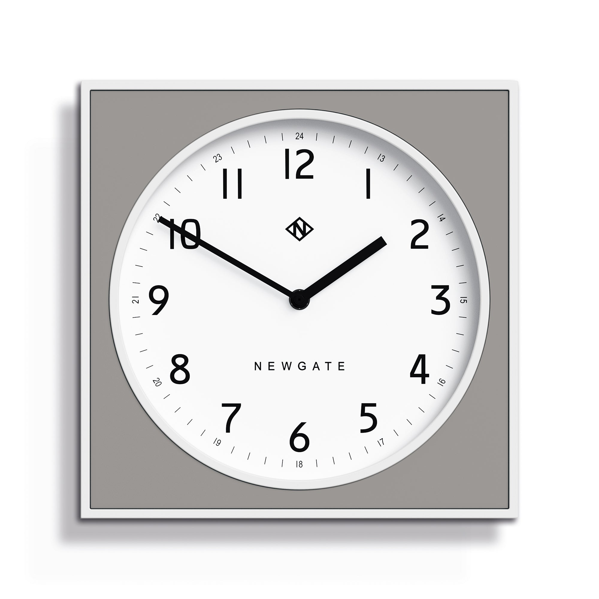 Clocks: Newgate Burger & Chips Wall Clock Posh Grey