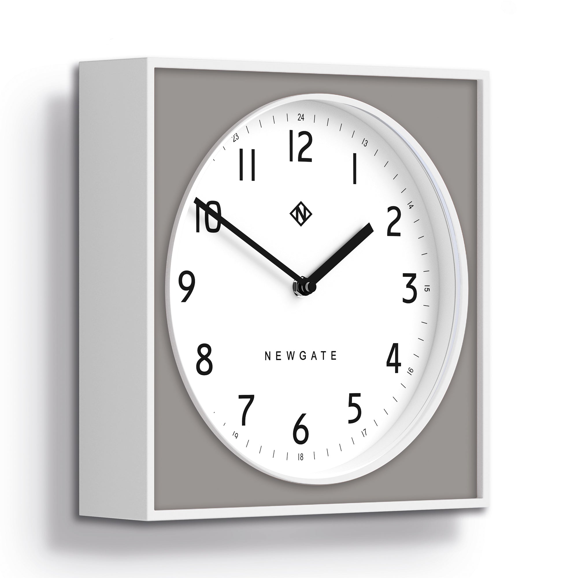 Clocks: Newgate Burger & Chips Wall Clock Posh Grey