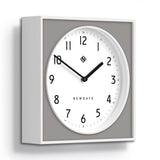 Clocks: Newgate Burger & Chips Wall Clock Posh Grey