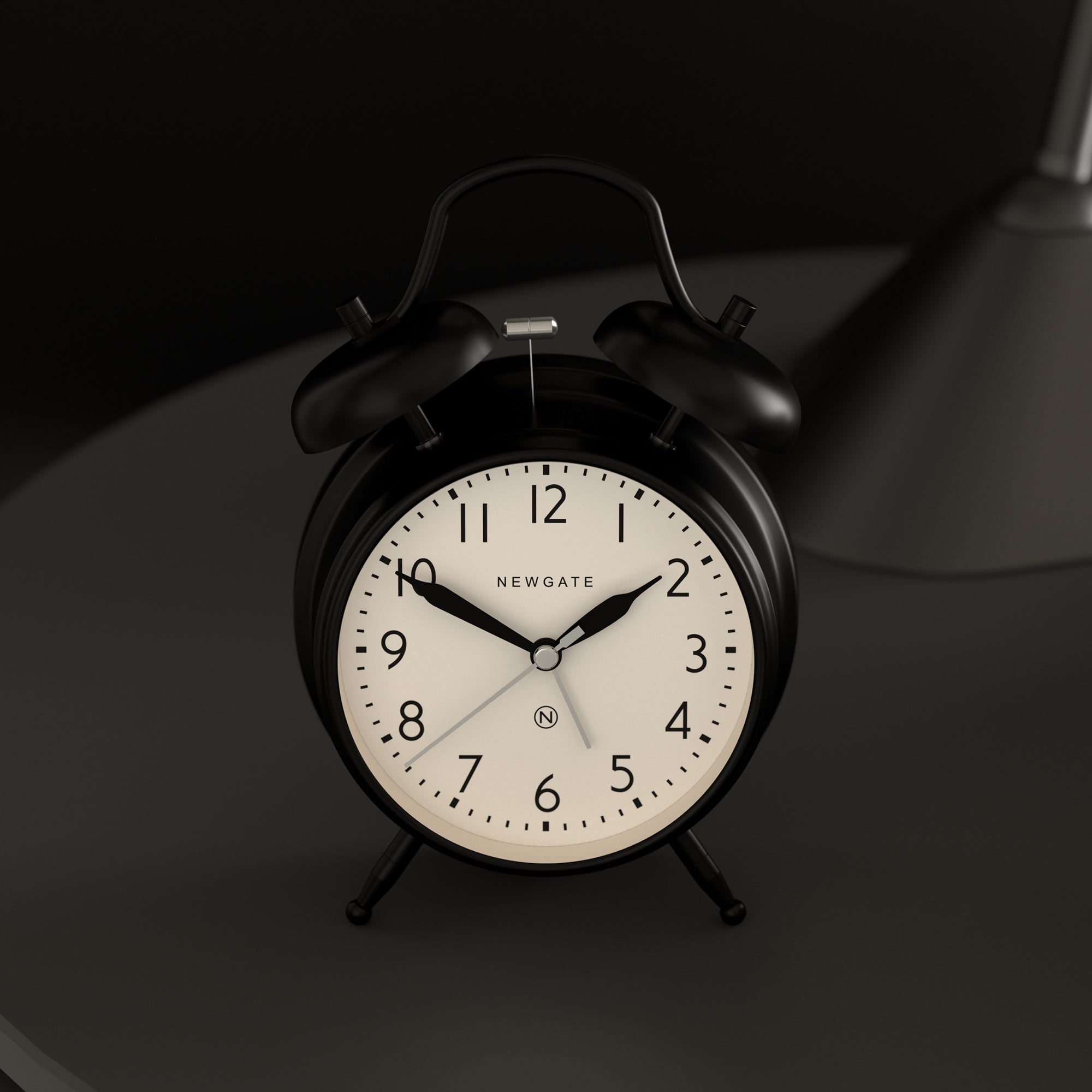 Clocks: Newgate New Covent Garden Alarm Matte Black