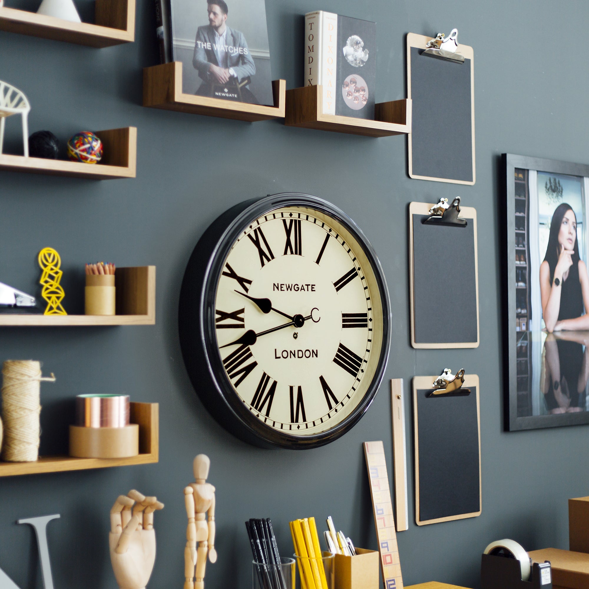 Clocks: Newgate Battersby Clock Black