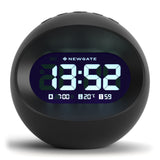 Clocks: Newgate Centre Of The Earth Lcd Alarm Clock Black