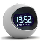 Clocks: Newgate Centre Of The Earth Lcd Alarm Clock White