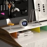 Clocks: Newgate Centre Of The Earth Lcd Alarm Clock White
