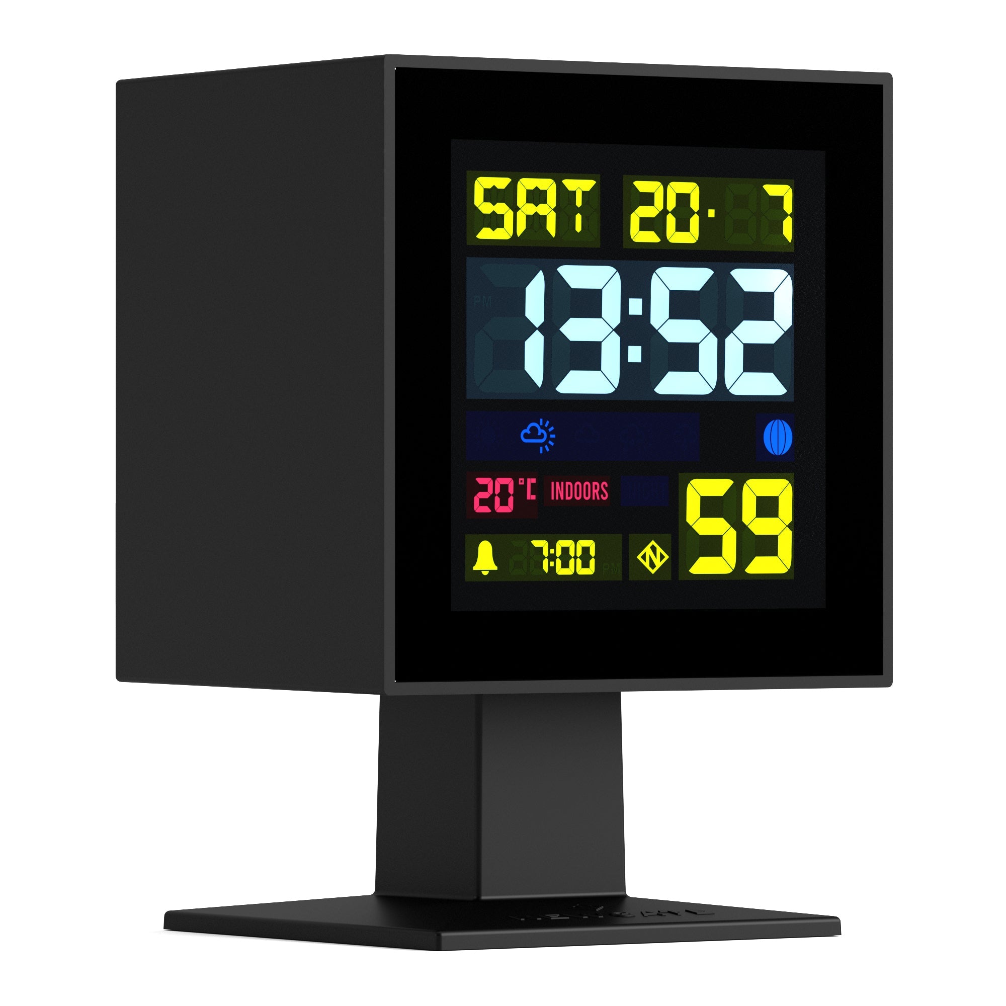 Clocks: Newgate Monolith Lcd Alarm Clock Black