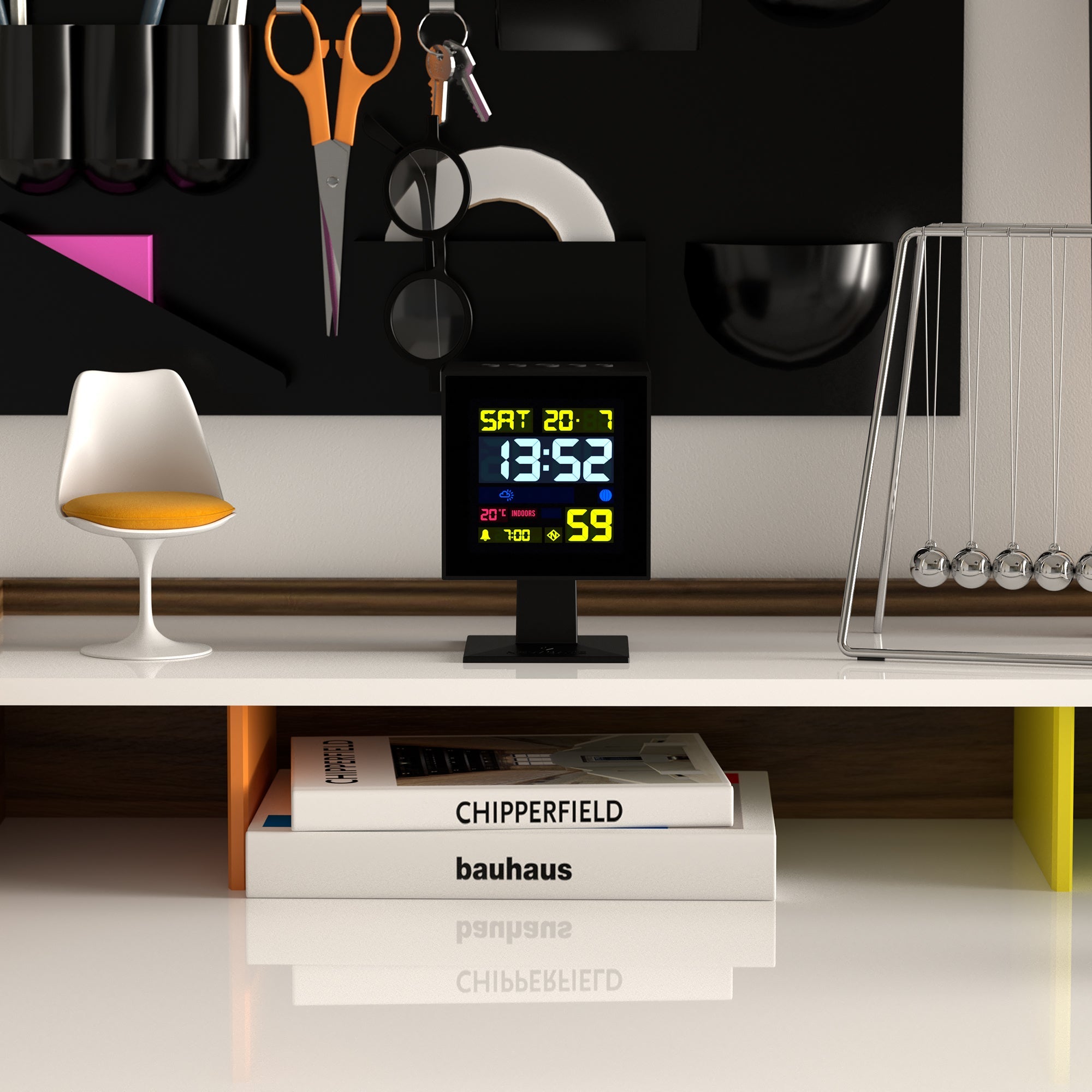 Clocks: Newgate Monolith Lcd Alarm Clock Black