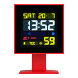 Clocks: Newgate Monolith Lcd Alarm Clock Fire Engine Red